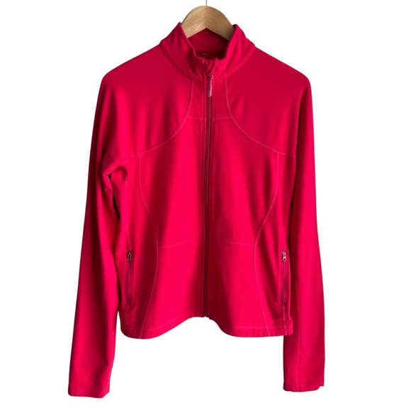 lululemon athletica Jackets & Blazers - Lululemon Full Zip Athletic Jacket Sz M/L Bright Pink Stretch Yoga Gym Define